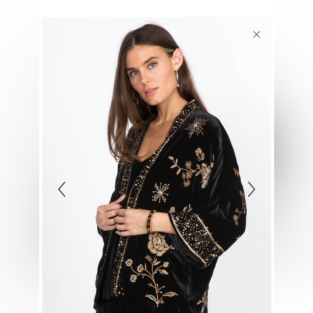 JOHNNY WAS Ally Velvet Kimono size large